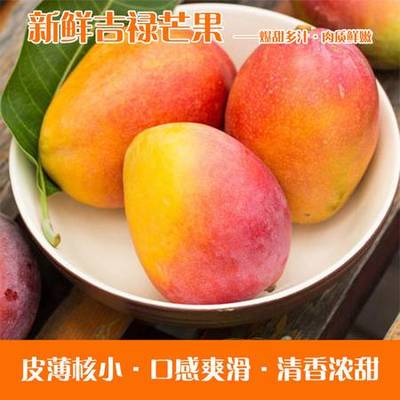 活動(dòng)產(chǎn)品蕾切爾攀枝花 新鮮采摘吉綠芒果9斤裝整箱買2贈(zèng)1(贈(zèng)品5斤裝)